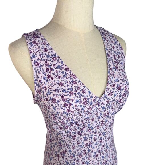 Reformation Calix Mini Floral Lilac Dress Size Medium Boho Coastal Cottagecore - Picture 6 of 12